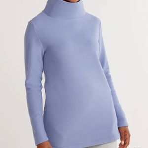 Dudley Stephens Cobble Hill Turtleneck in grey, size medium, terry fleece